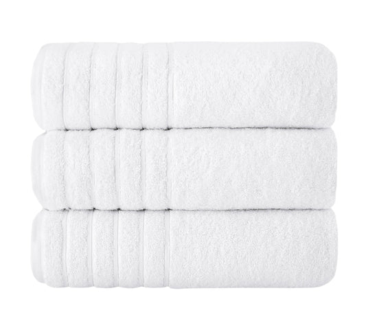 Classic Turkish Towels Barnum Bath Towel 3 Piece Set 30X56 White