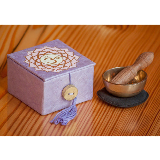 Mini Meditation Bowl Box: 2In Crown Chakra