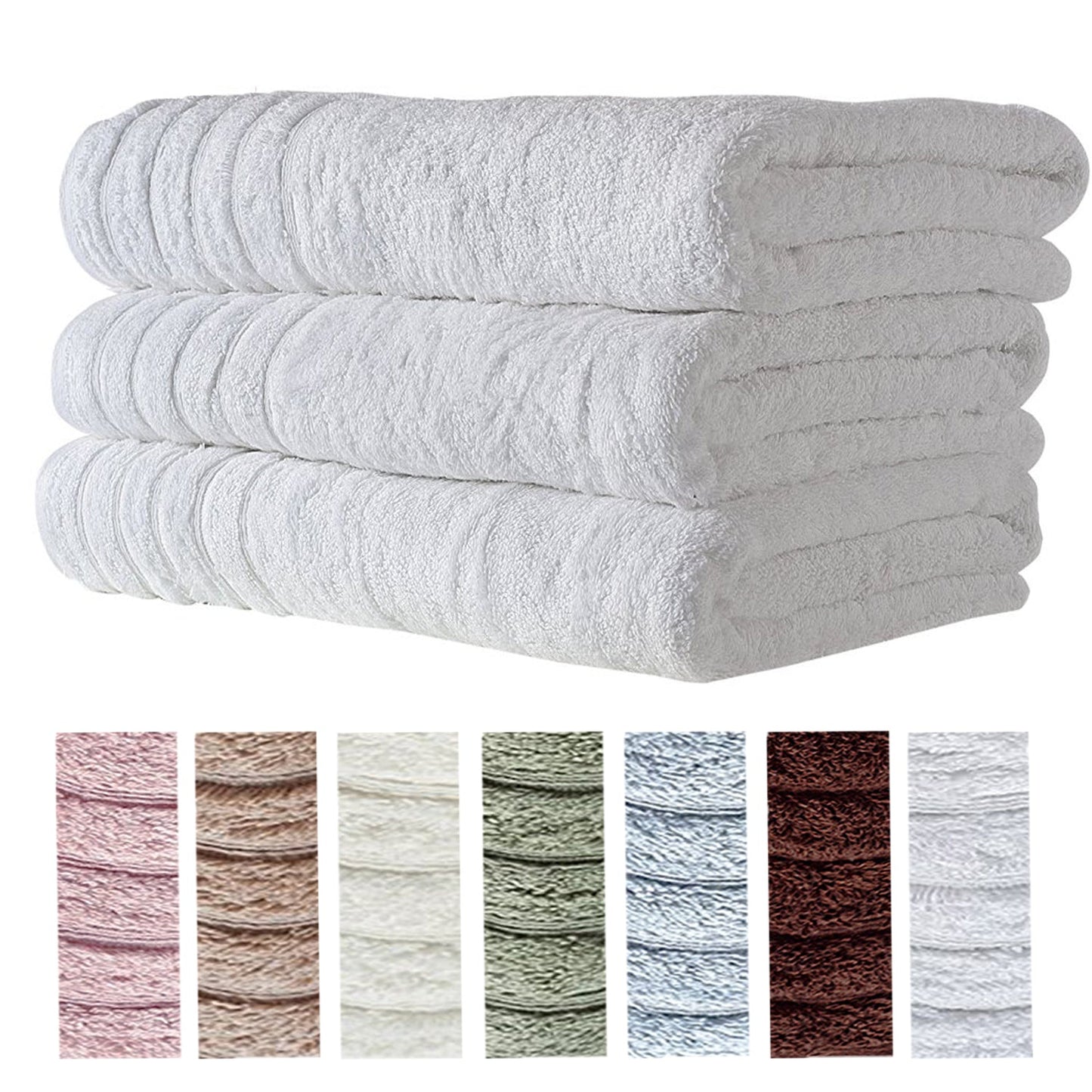 Classic Turkish Towels Barnum Bath Towel 3 Piece Set 30X56 White