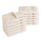 Classic Turkish Towels Genuine Cotton Soft Absorbent Villa Collection Washcloth 12 Piece Set