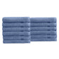 Classic Turkish Towels Genuine Cotton Soft Absorbent Villa Collection Washcloth 12 Piece Set