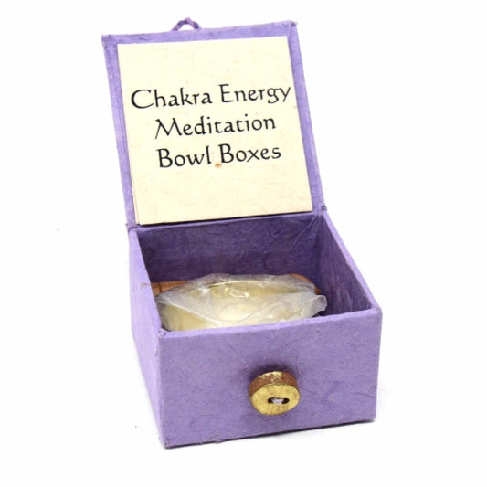 Mini Meditation Bowl Box: 2In Crown Chakra