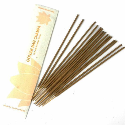 All Natural Stick Incense, Golden Nag Champa (2 Packs)