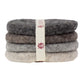 Global Crafts Handmade Felt Macaroon Coasters, Set Of 4, Tidepool