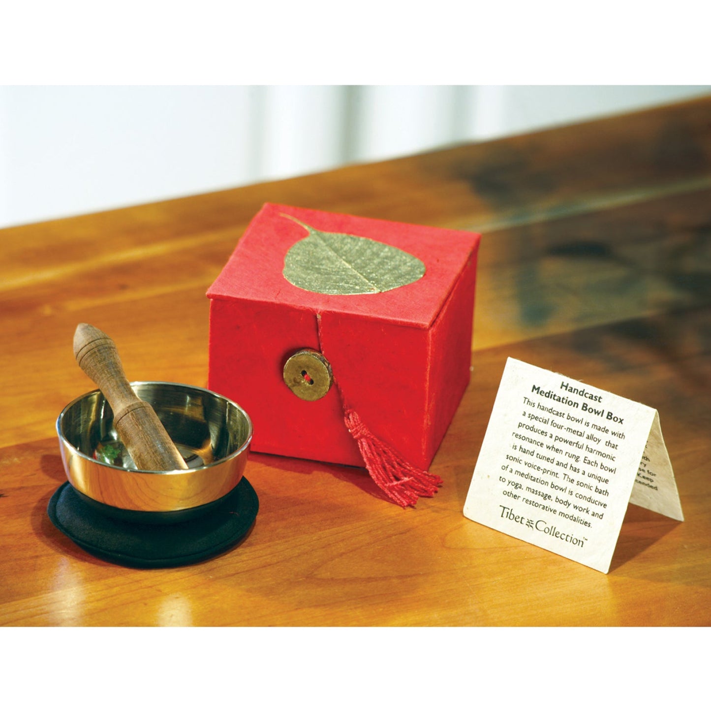 Mini Meditation Bowl Box: 2In Gold Bodhi