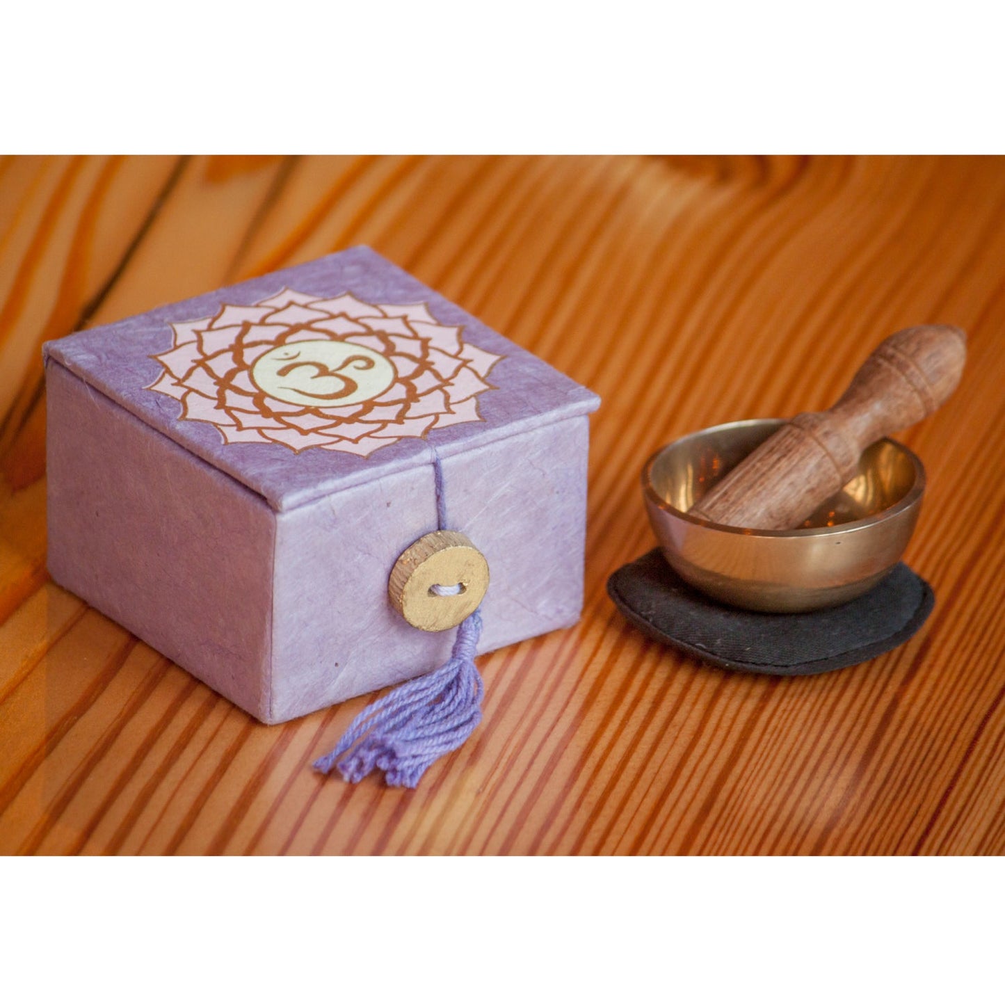 Mini Meditation Bowl Box: 2In Crown Chakra