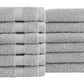 Classic Turkish Towels Genuine Cotton Soft Absorbent Villa Collection Washcloth 12 Piece Set